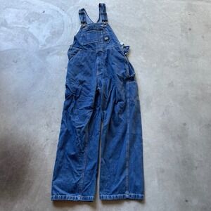 Vintage Berne Mens Blue Denim Overalls Bib Workwear 38x30 B910SWD
